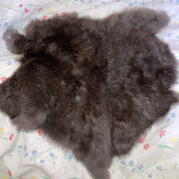 Real rabbit hide( brown in color) - Picture 1 of 2